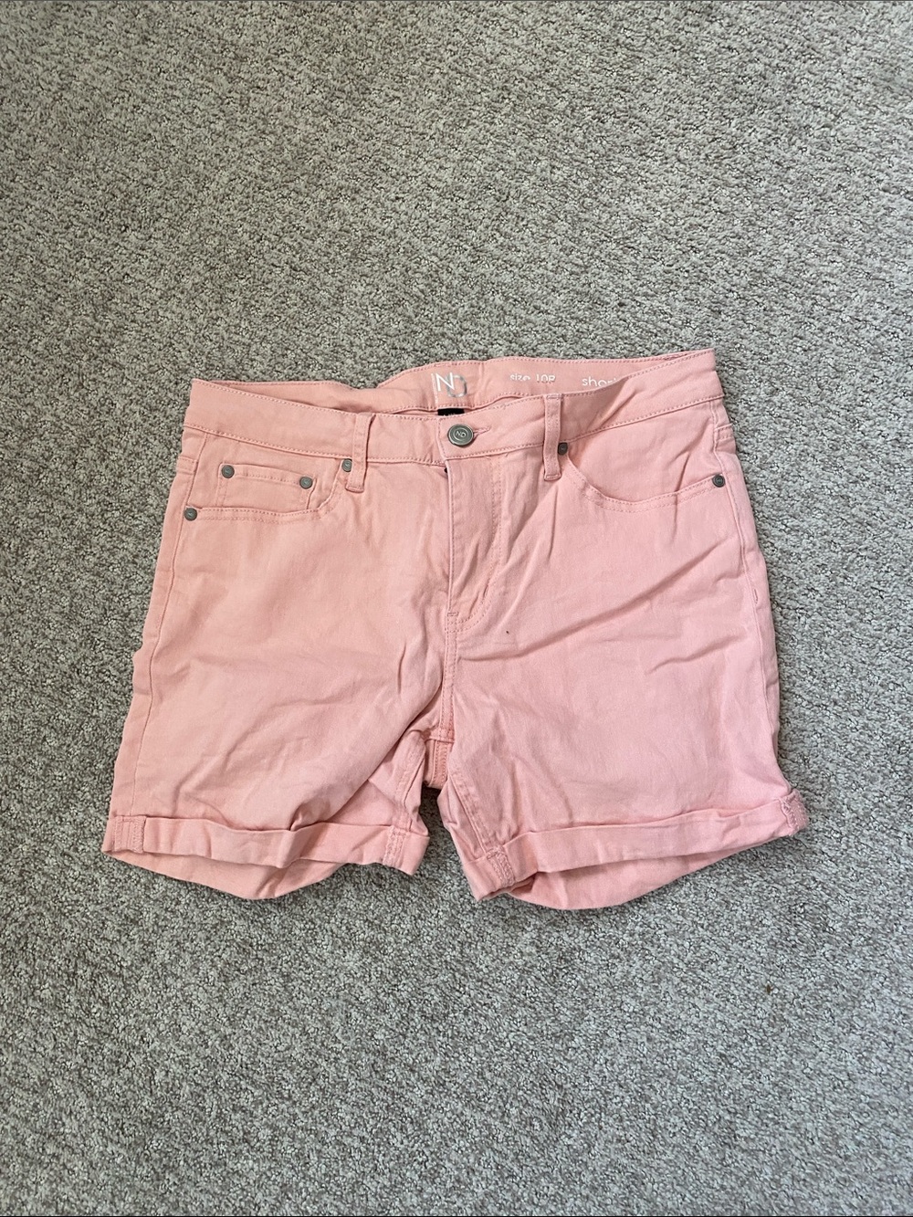 Women’s New Directions Pink Denim Shorts Size 10 10R regular